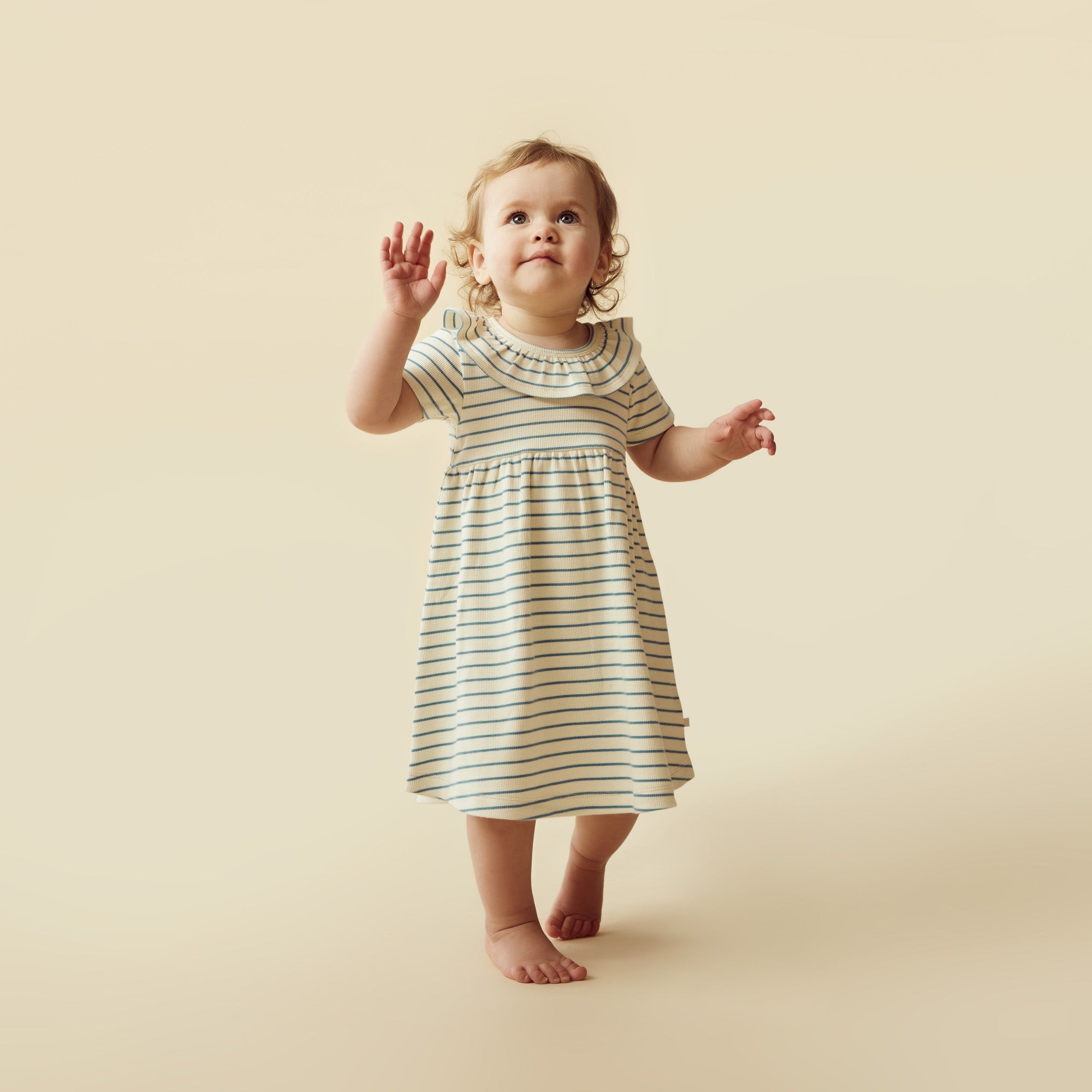 Petit Sage Organic Ruffle Dress