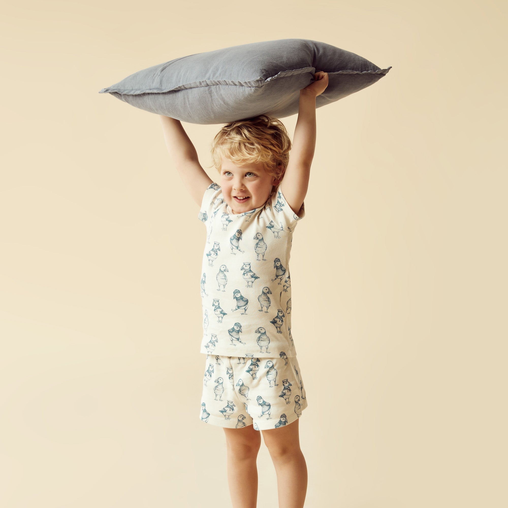 Petit Puffin Organic Short Sleeve Pyjamas