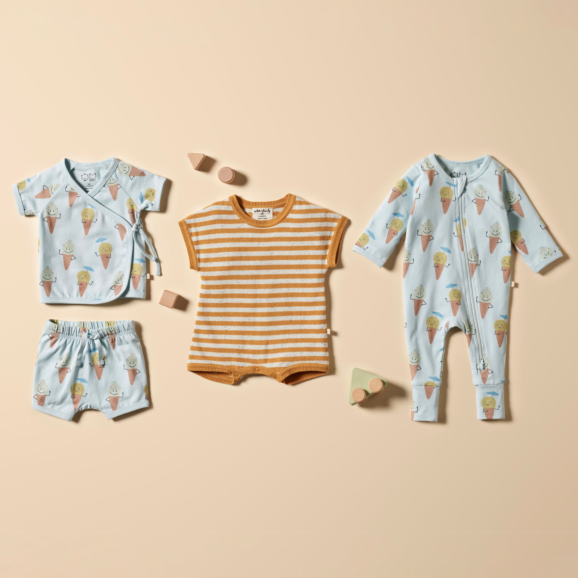 Frosty Friends Organic Kimono Set