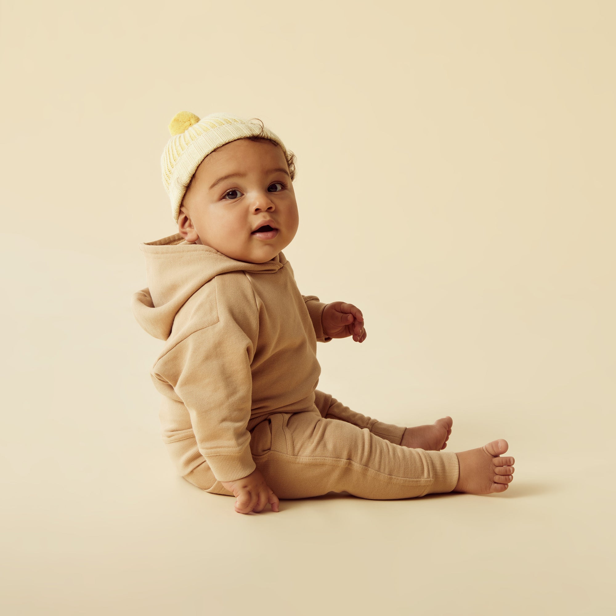 Caramel Organic Terry Hooded Sweat