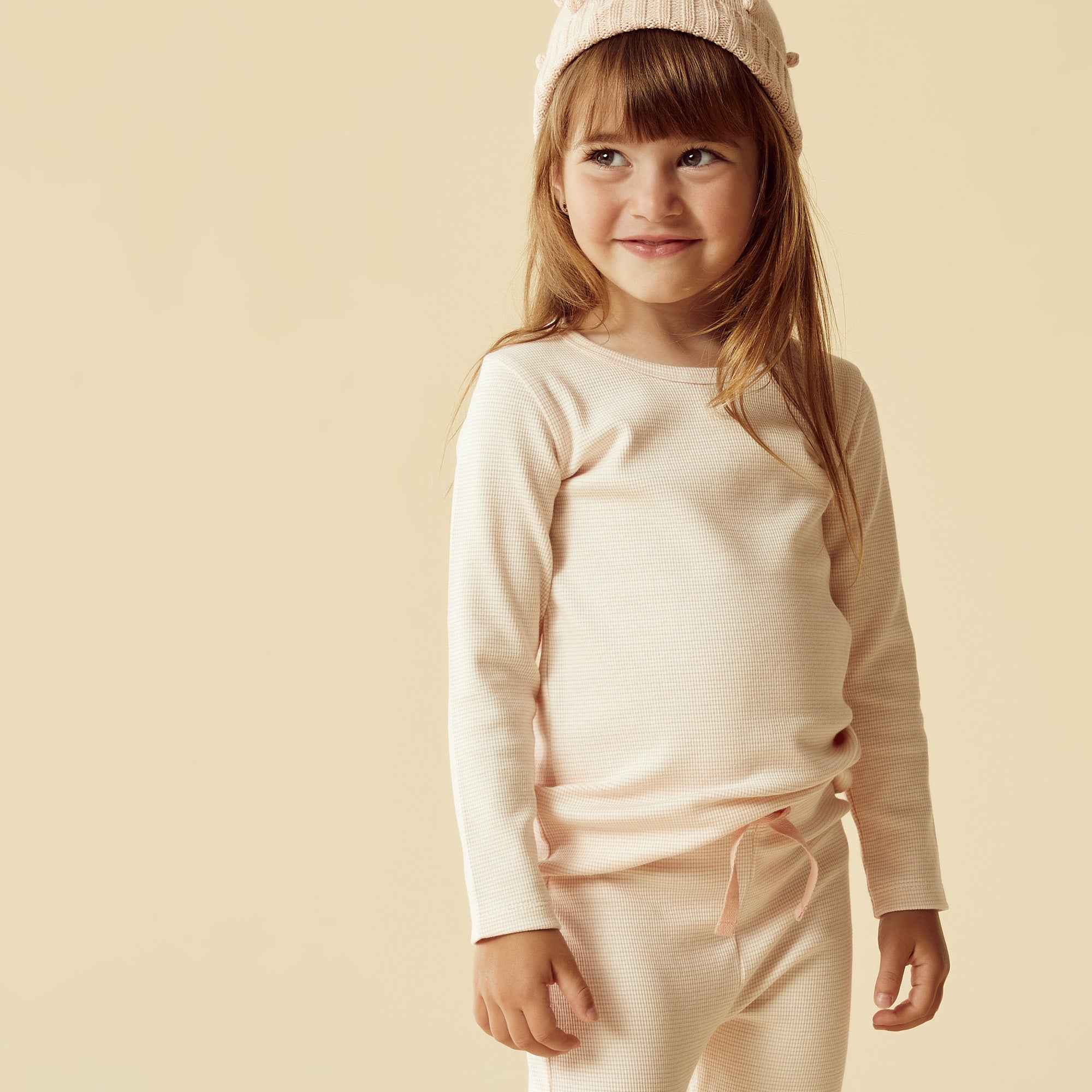 Organic Stripe Rib Long Sleeved Top