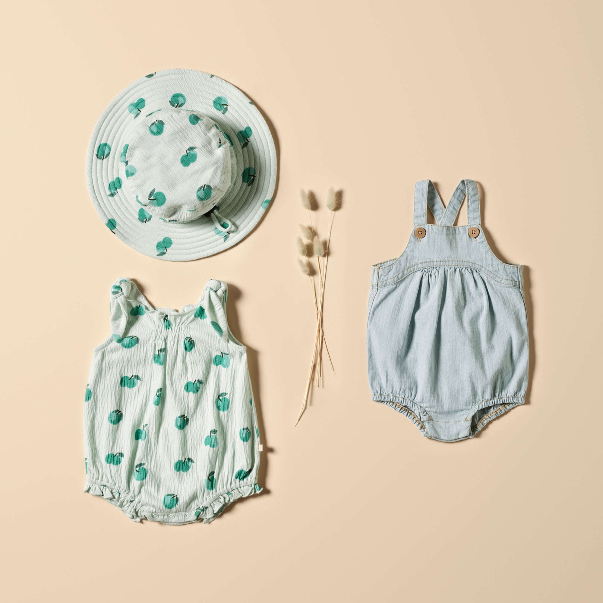 Apple Papple Organic Tie Playsuit