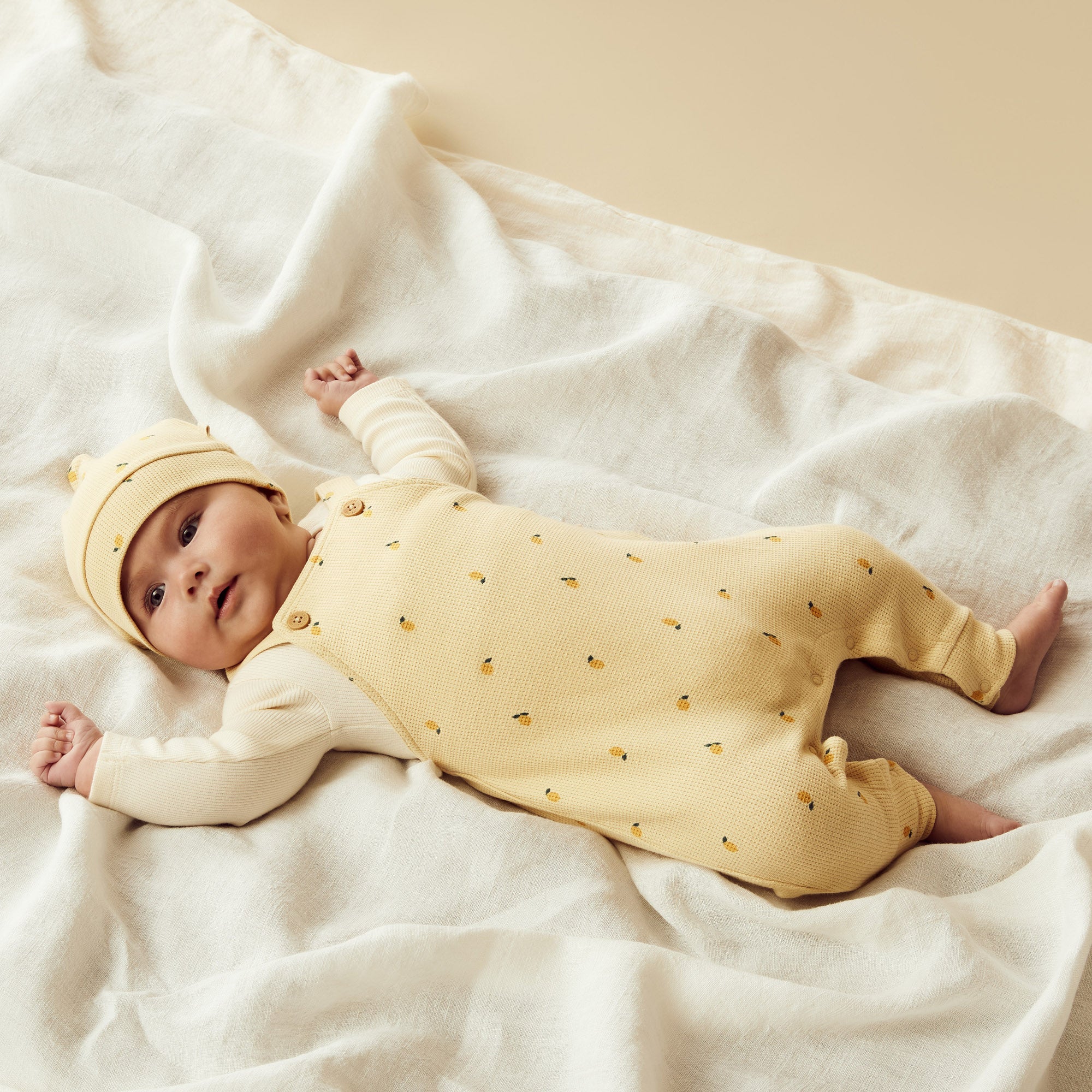 Little Lemon Organic Waffle Knot Hat