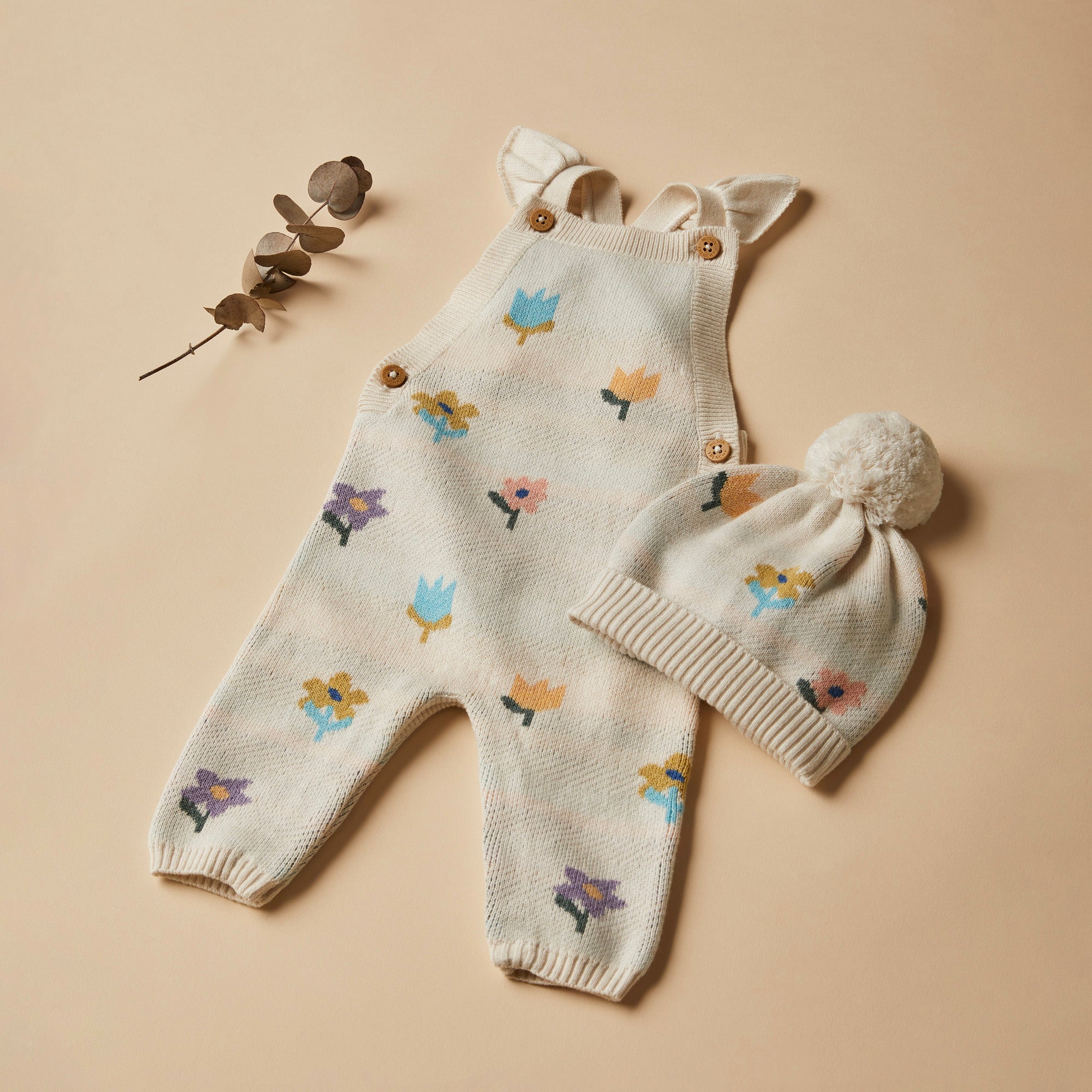 Flower Pop Organic Knitted Jacquard Overall