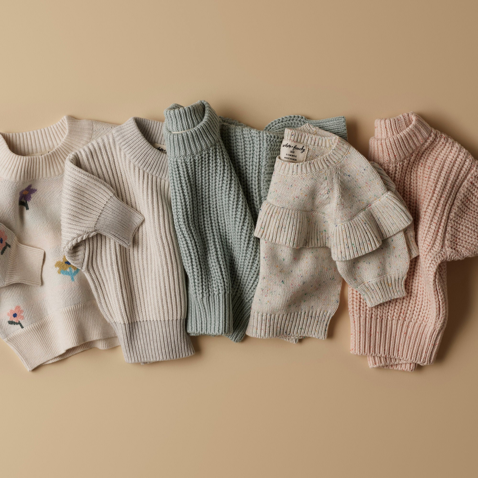 Hundreds and Thousands Organic Knitted Ruffle Jumper