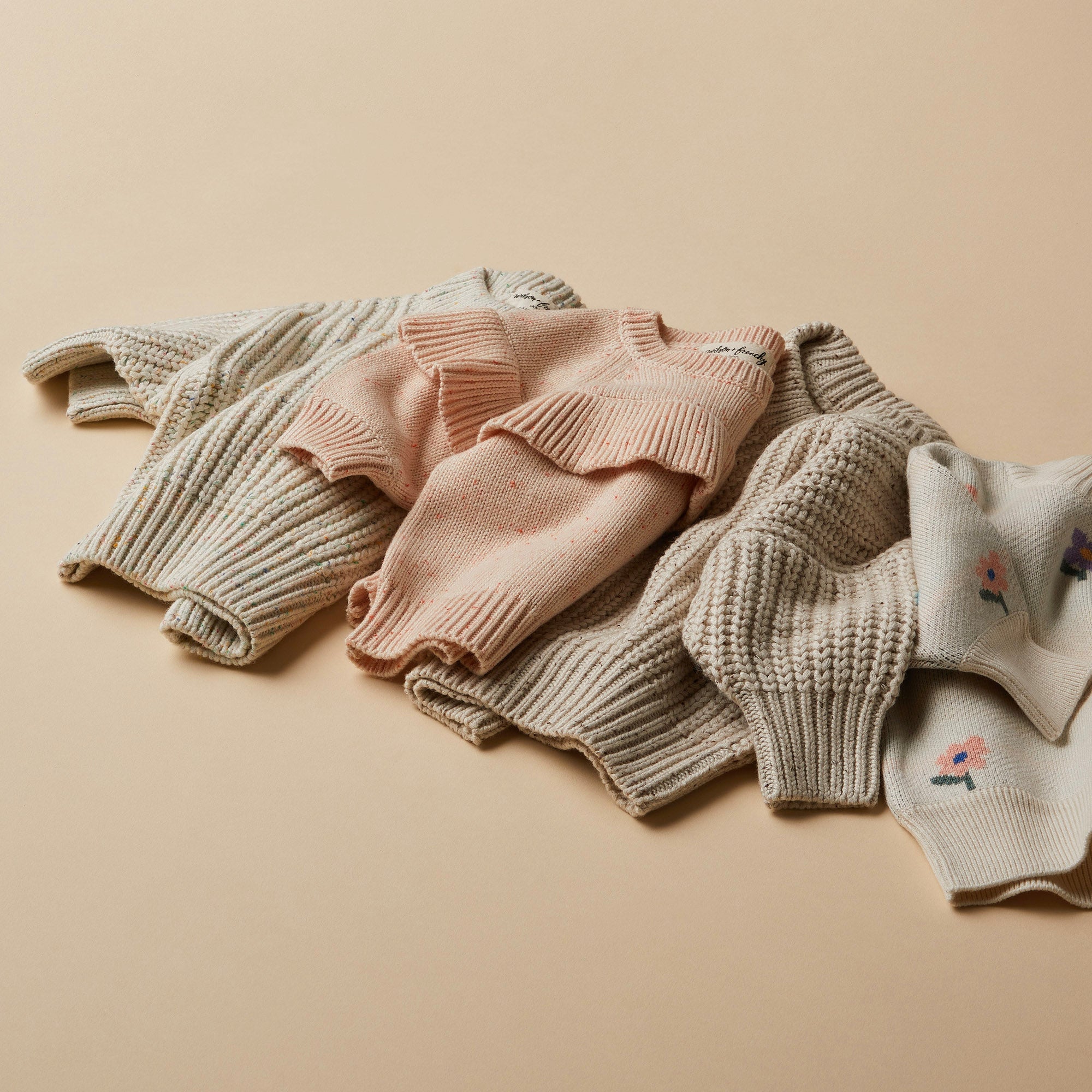 Fairy Floss Organic Knitted Ruffle Jumper