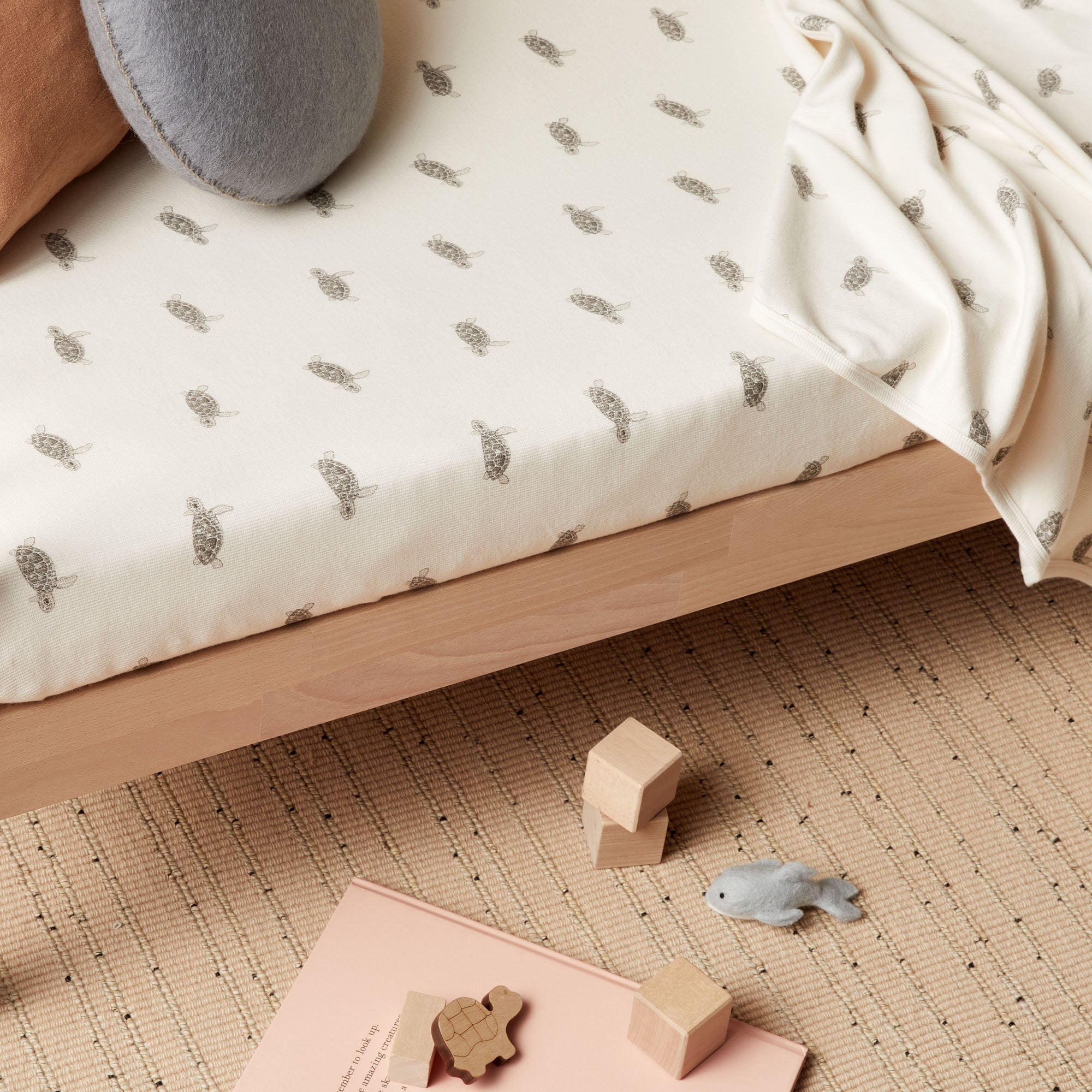 Tiny Turtle Organic Cot Sheet
