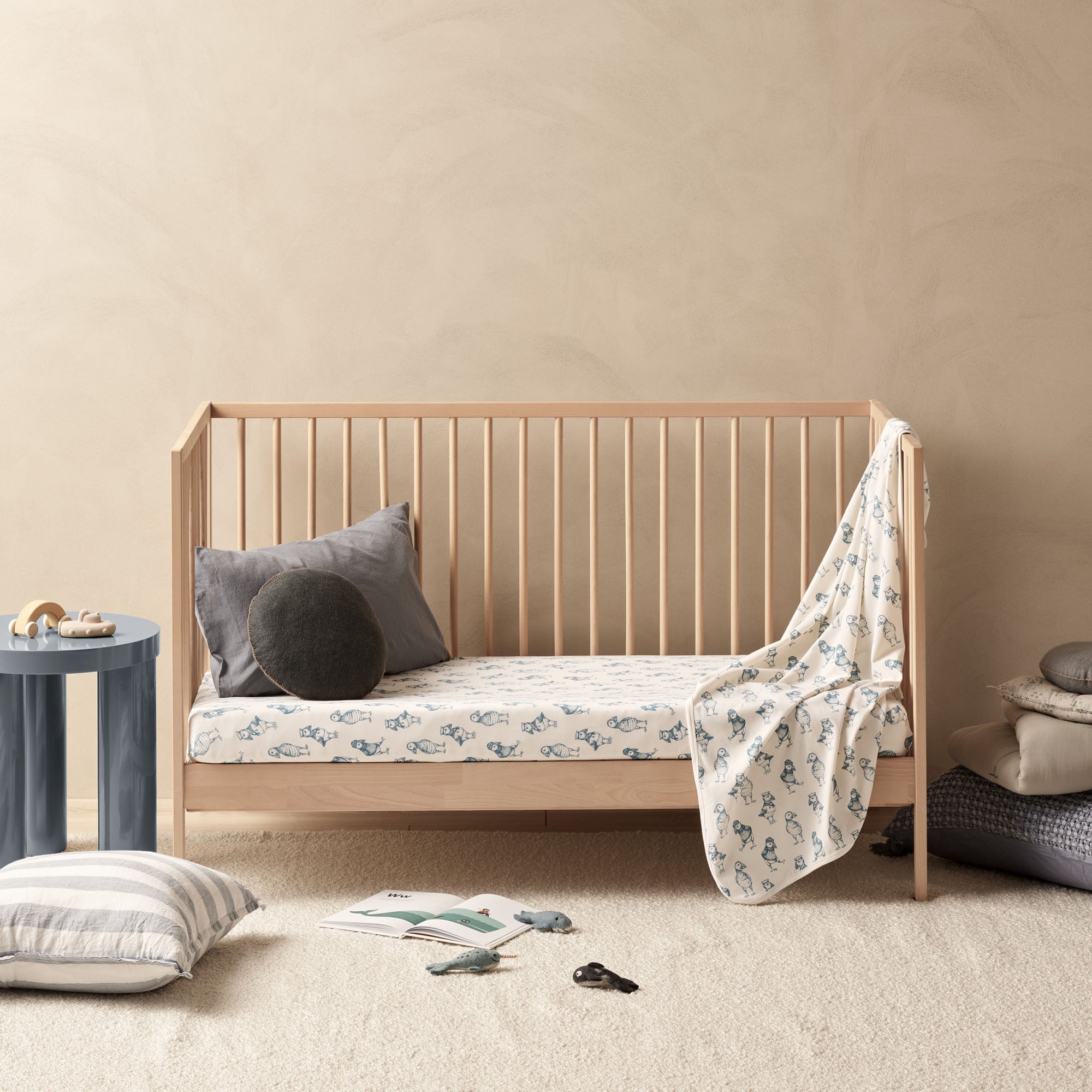 Petit Puffin Organic Cot Sheet