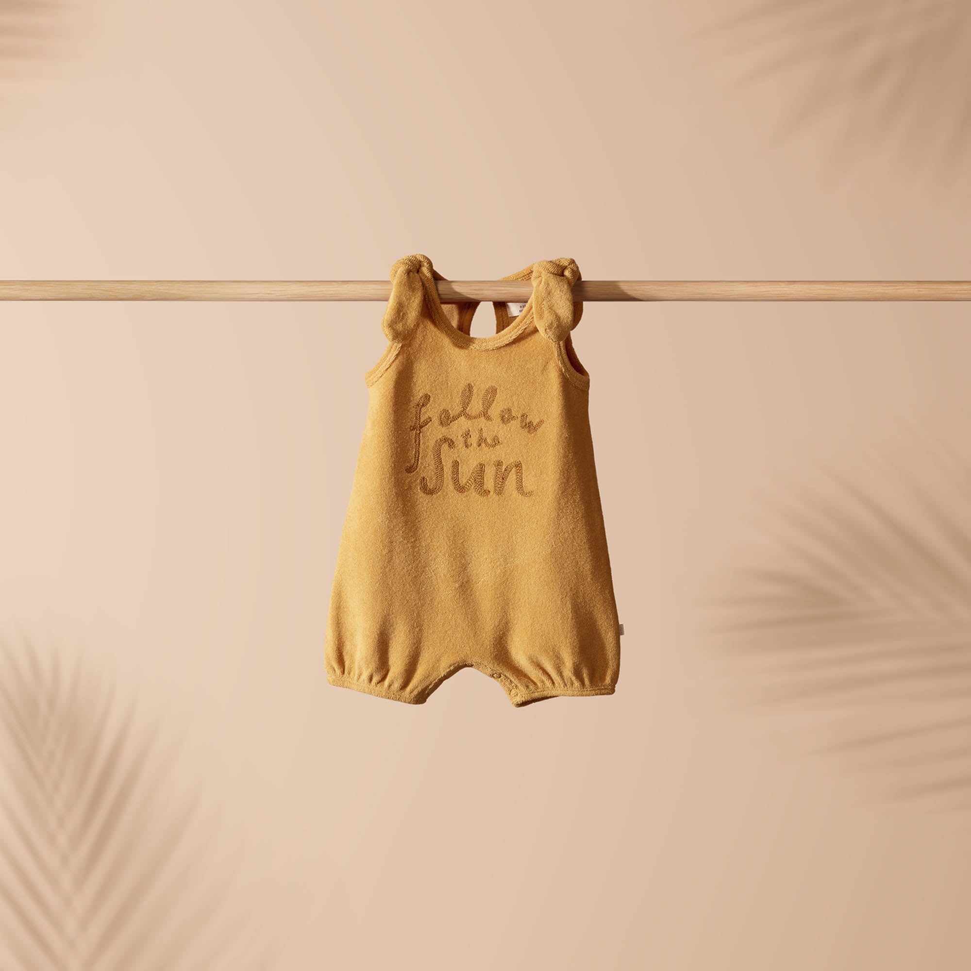 Follow The Sun Organic Terry Tie Playsuit