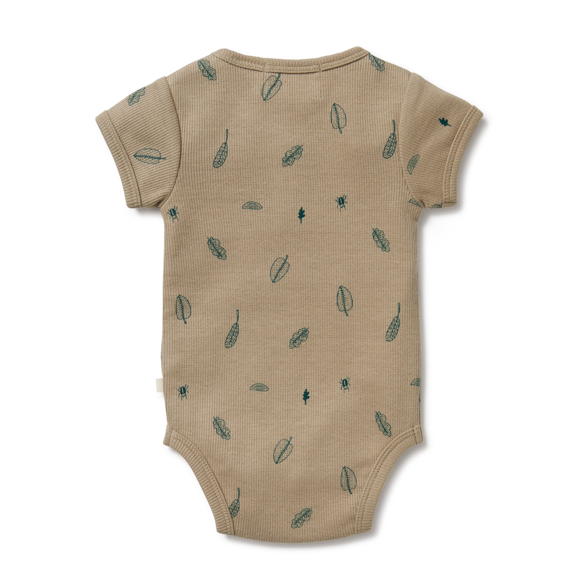 Jungle Leaf Organic Henley Bodysuit