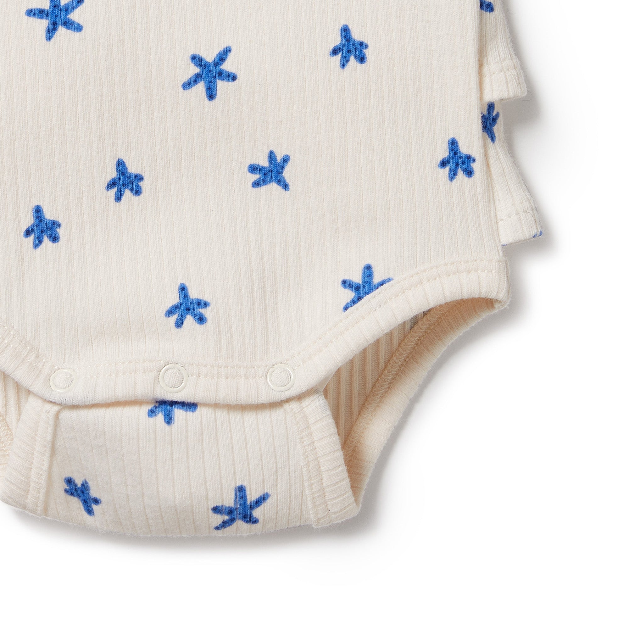 Little Starfish Organic Rib Ruffle Bodysuit