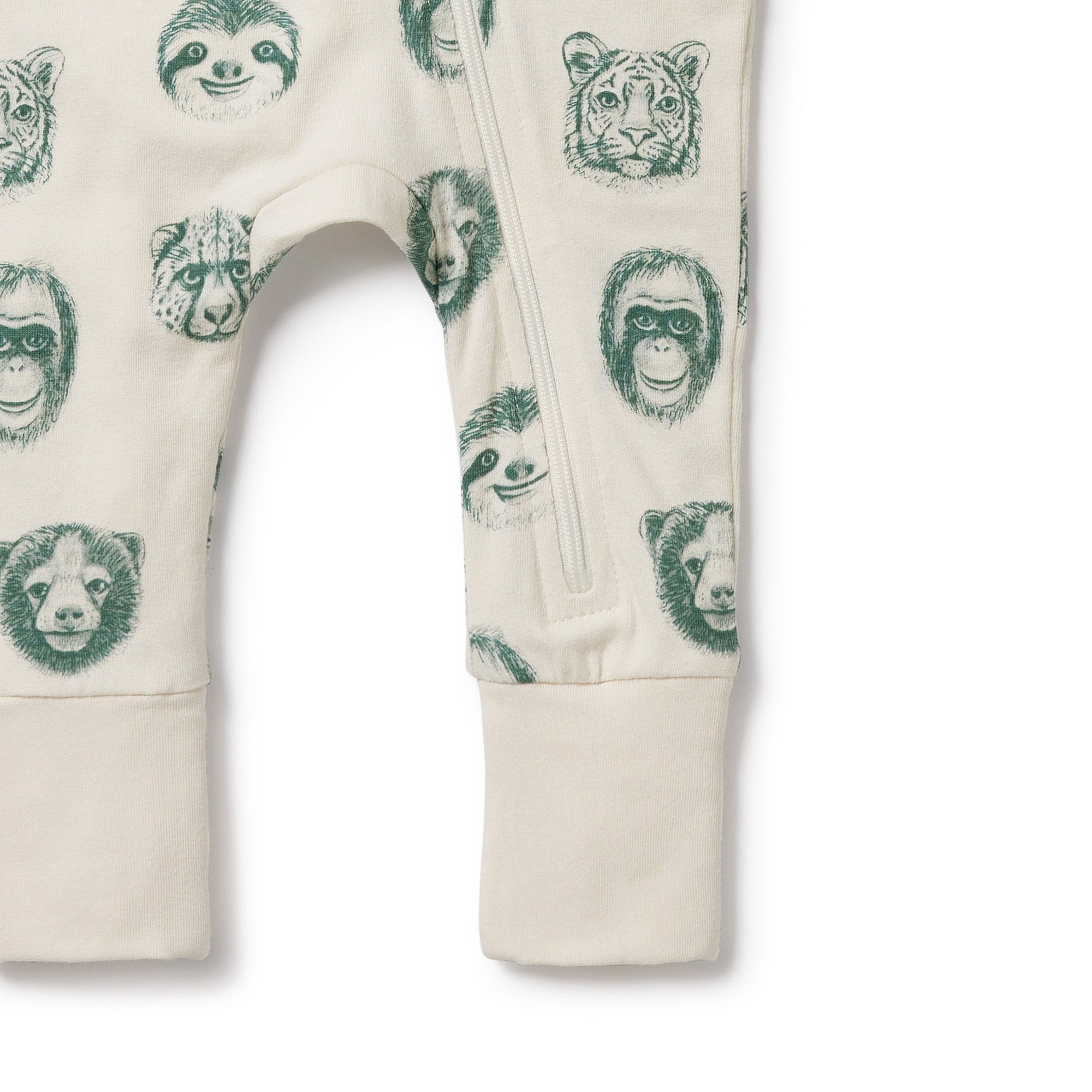 Hello Jungle Organic Zipsuit with Feet