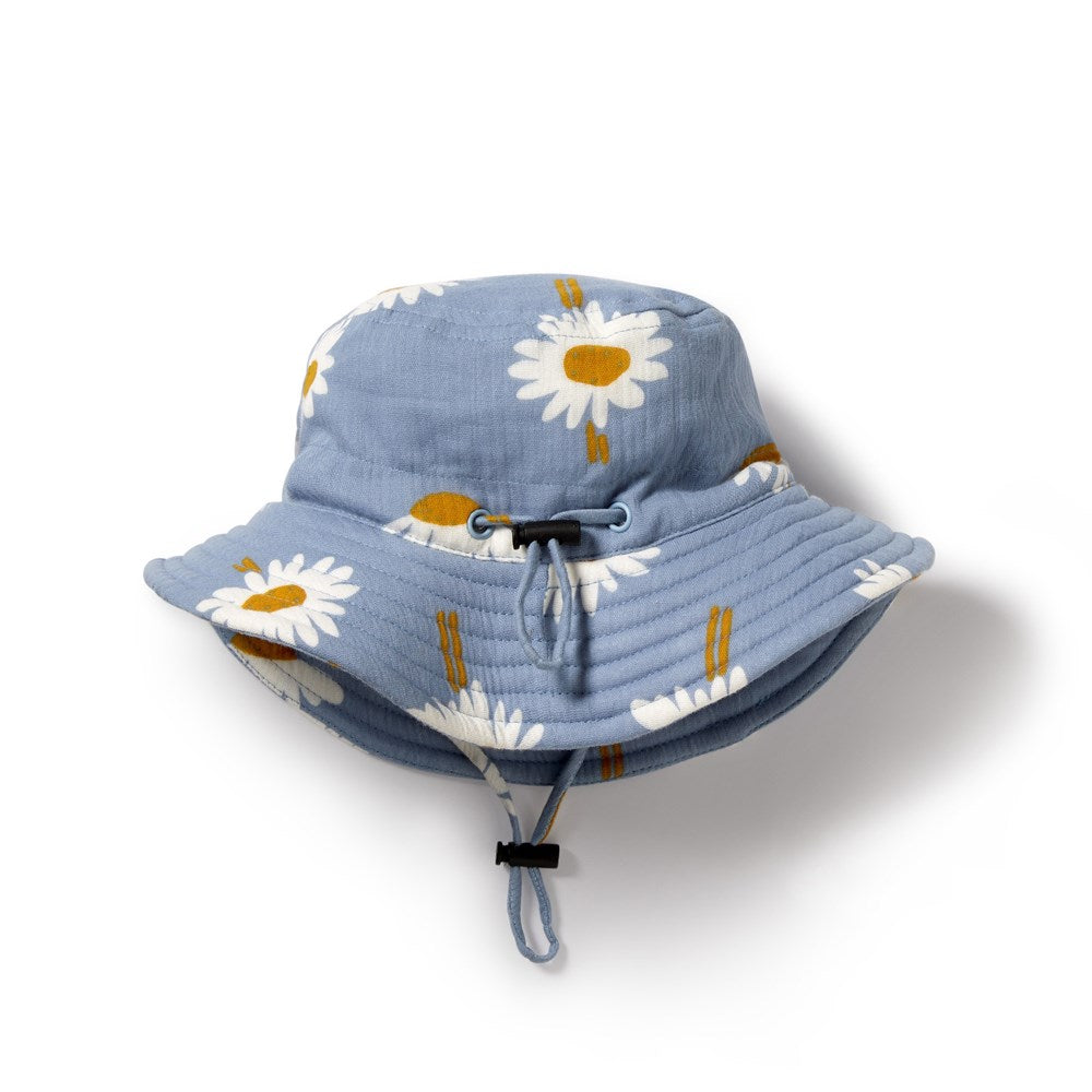 Daisy Floral Organic Crinkle Sun Hat