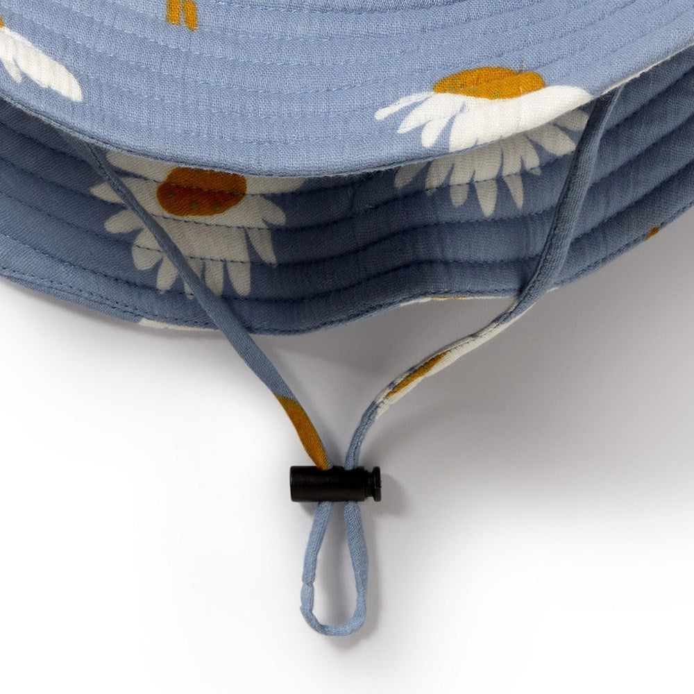 Daisy Floral Organic Crinkle Sun Hat