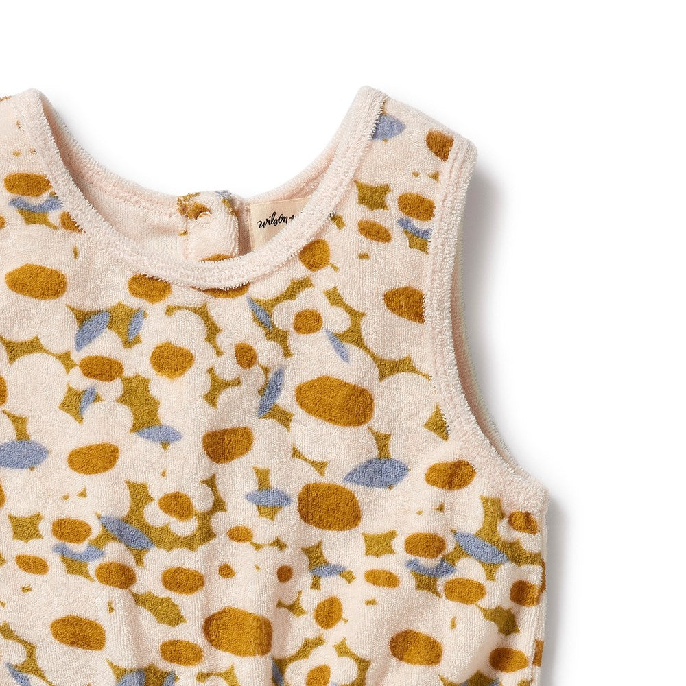 Flower Burst Organic Terry Playsuit