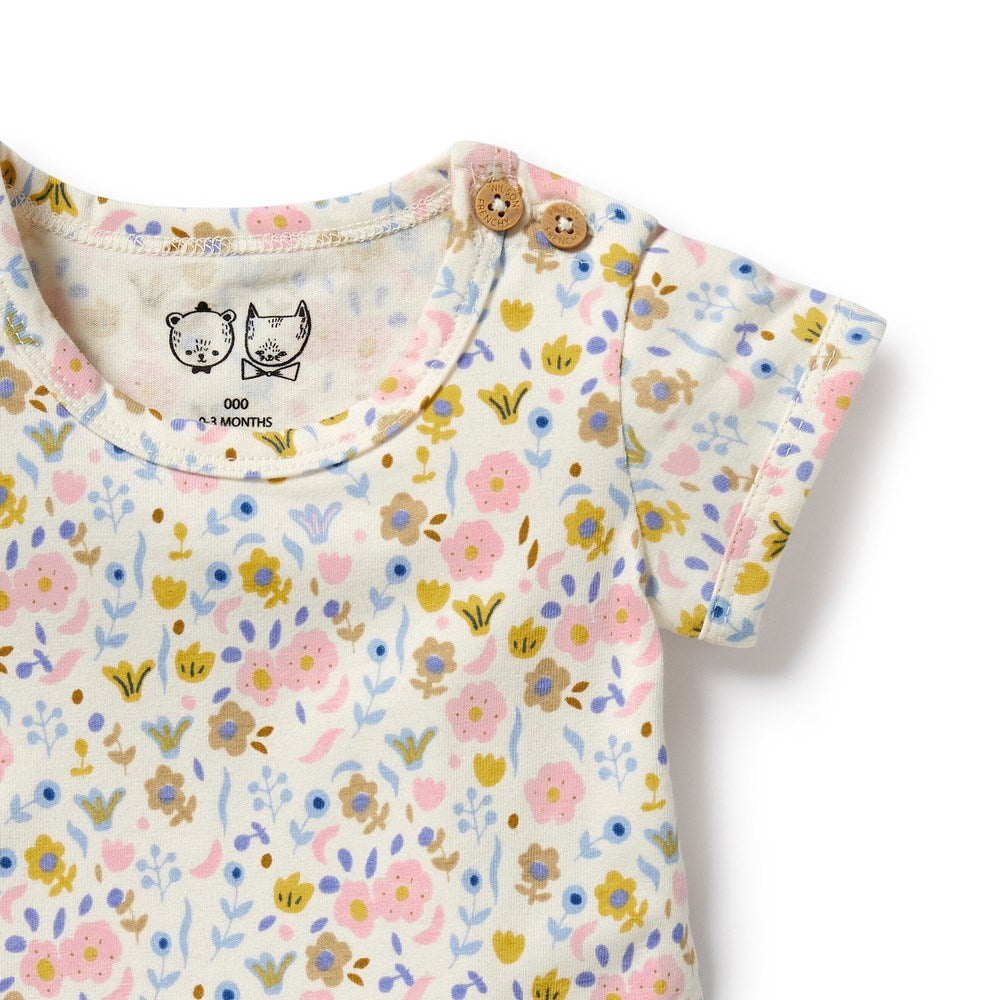 Ava Floral Organic Bodysuit