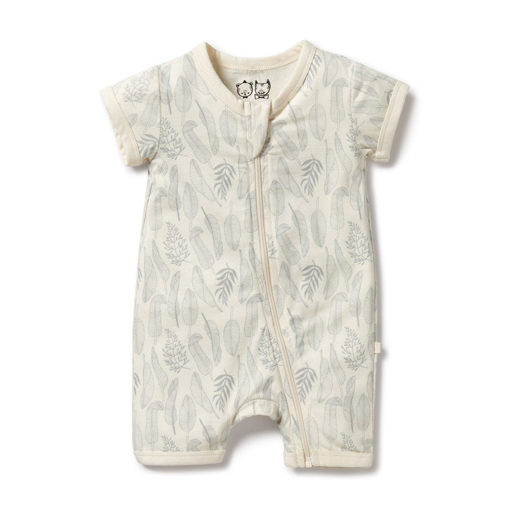 Lemon Leaf Organic Zipsuit