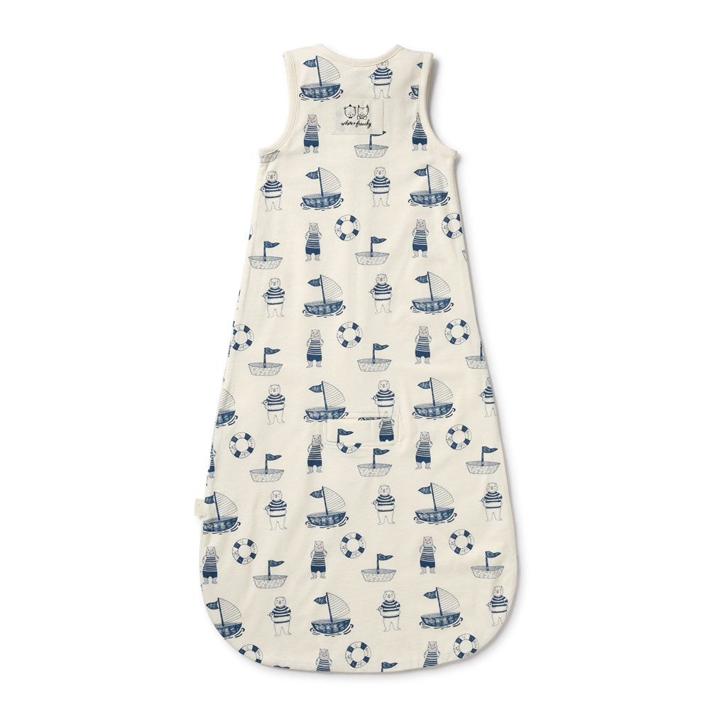 Nautical Bear Organic Sleeping Bag 1.0 TOG
