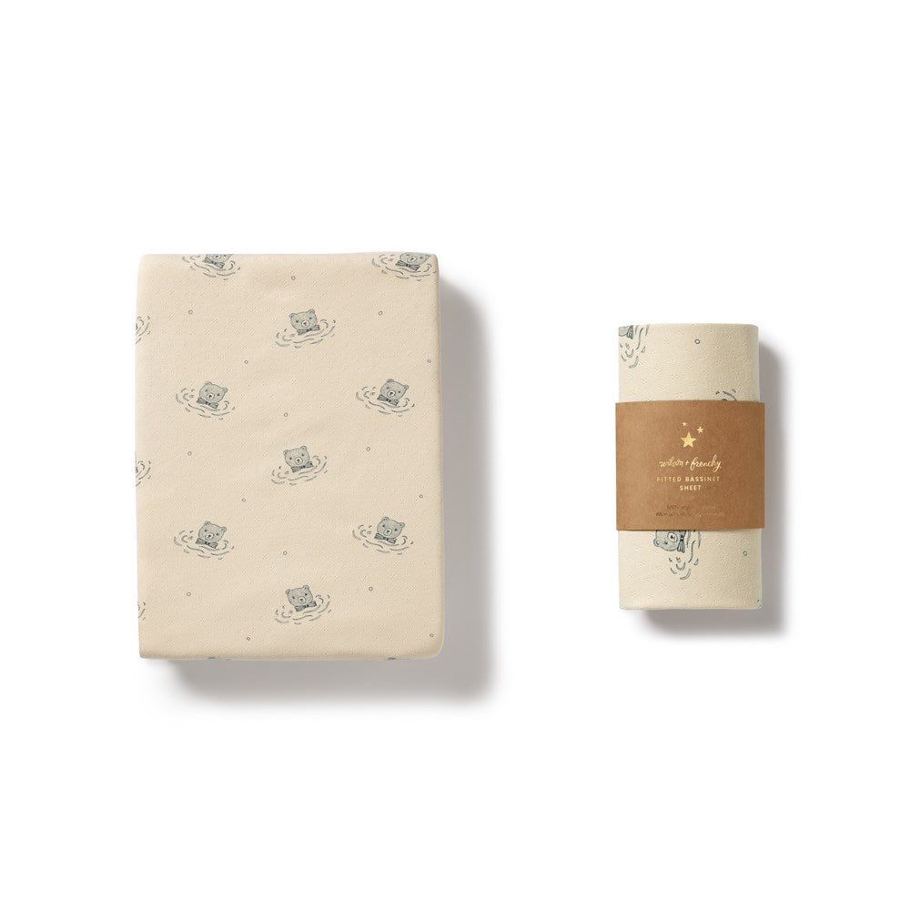 Little Bear Organic Pointelle Bassinet Sheet