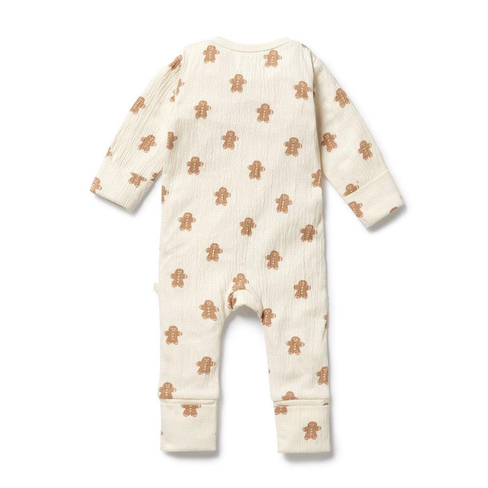 Spice & Nice Organic Crinkle Zipsuit with Feet