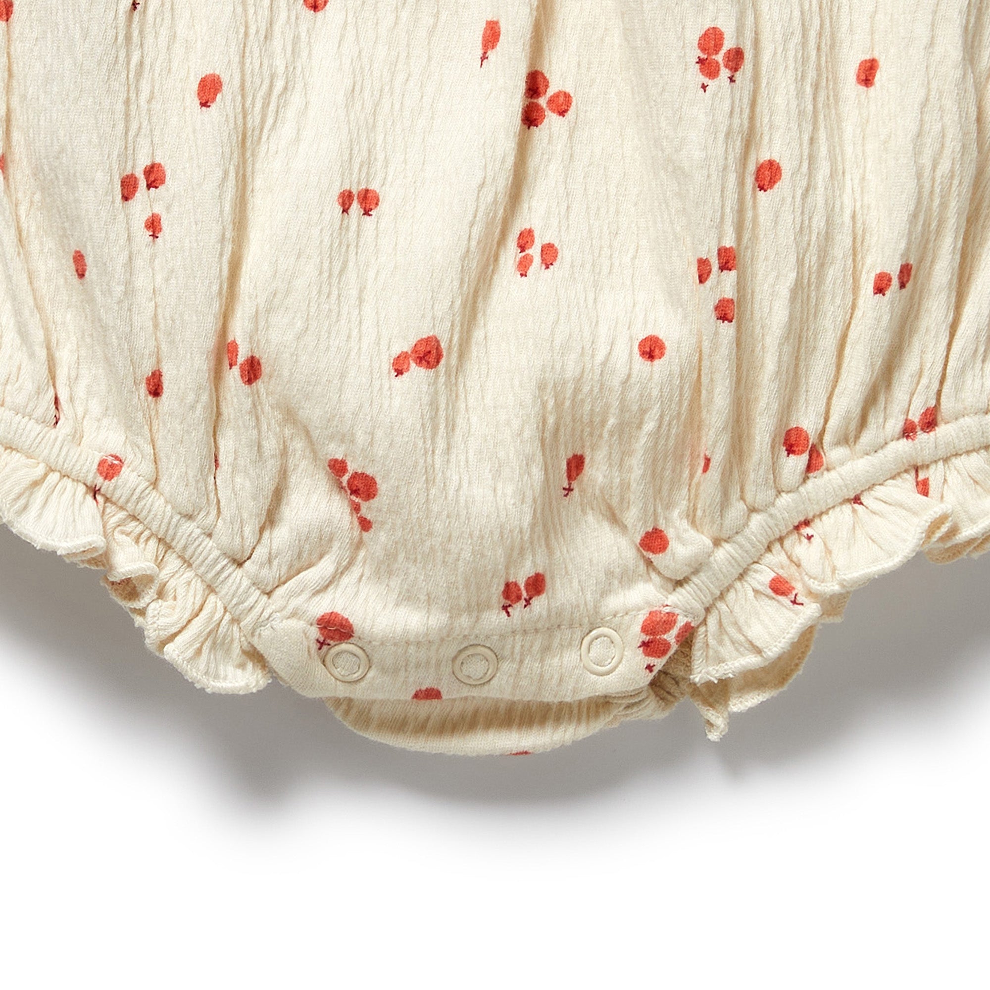 Jolly Holly Organic Crinkle Tie Playsuit