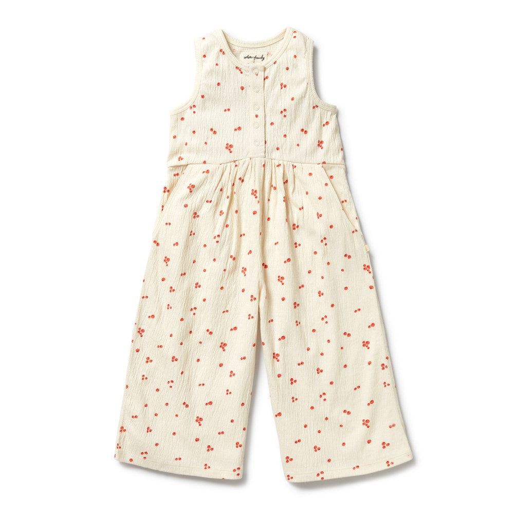 Jolly Holly Organic Crinkle Jumpsuit
