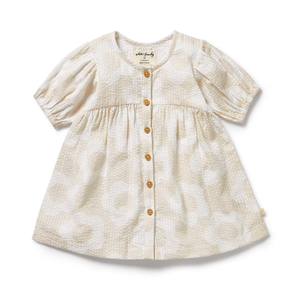 Daisy Bloom Organic Button Dress