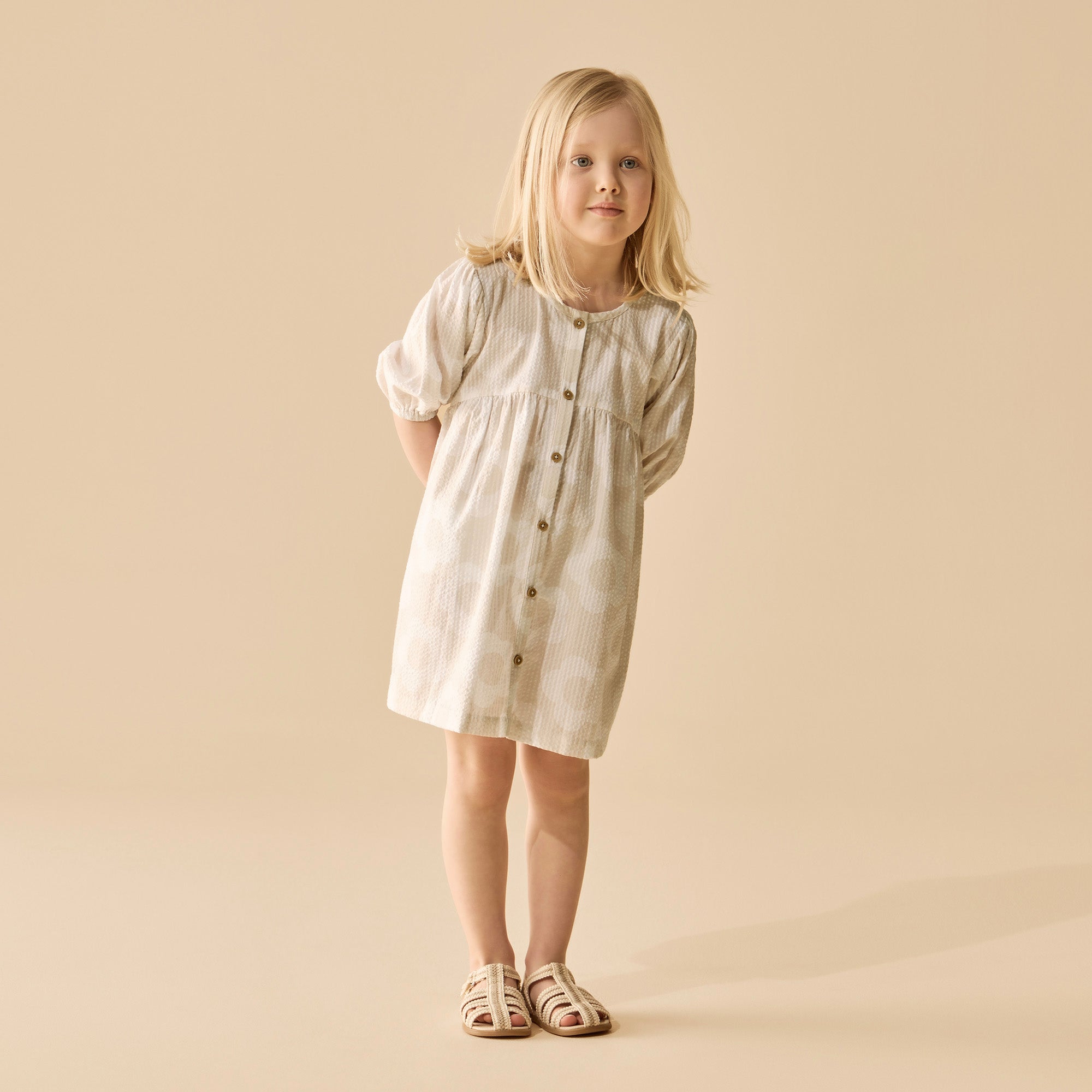 Daisy Bloom Organic Button Dress