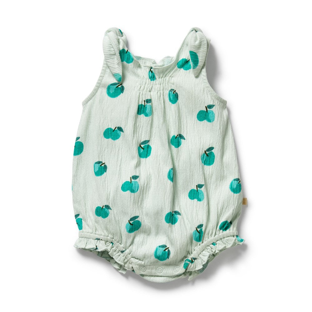 Apple Papple Organic Tie Playsuit