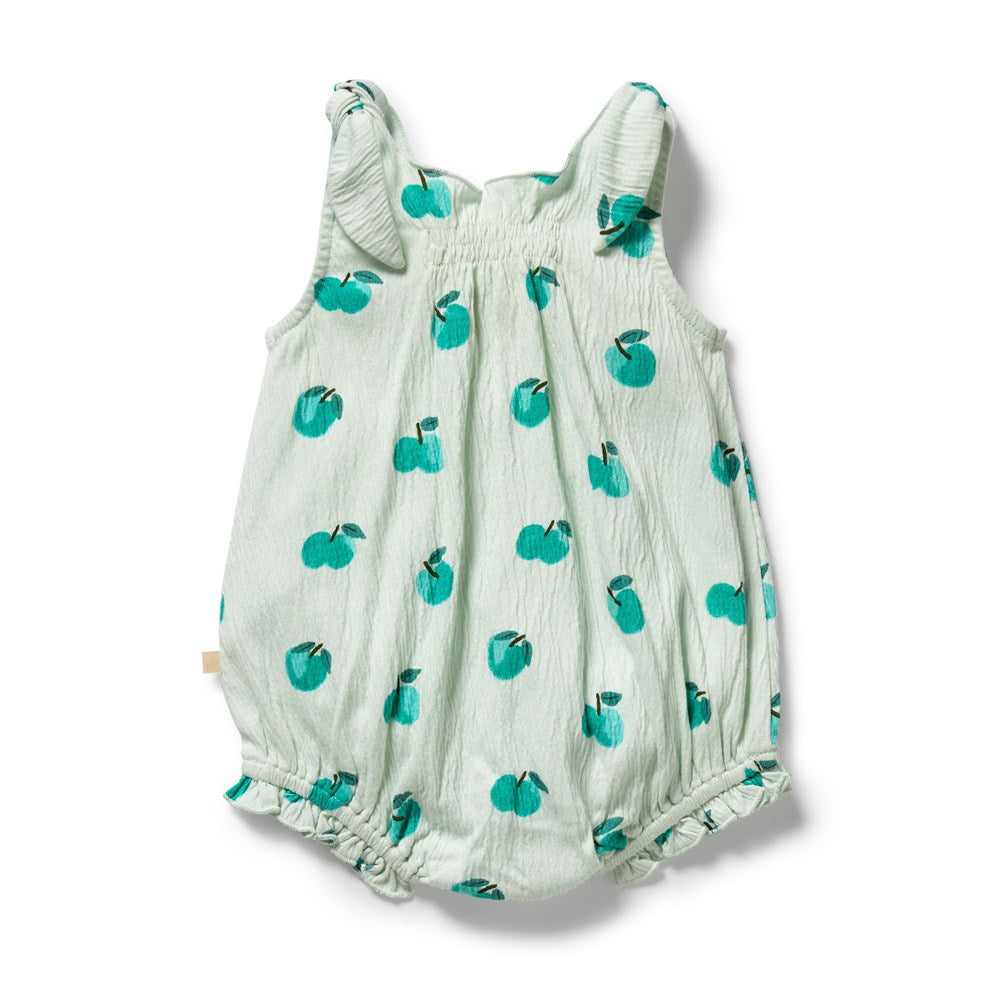 Apple Papple Organic Tie Playsuit