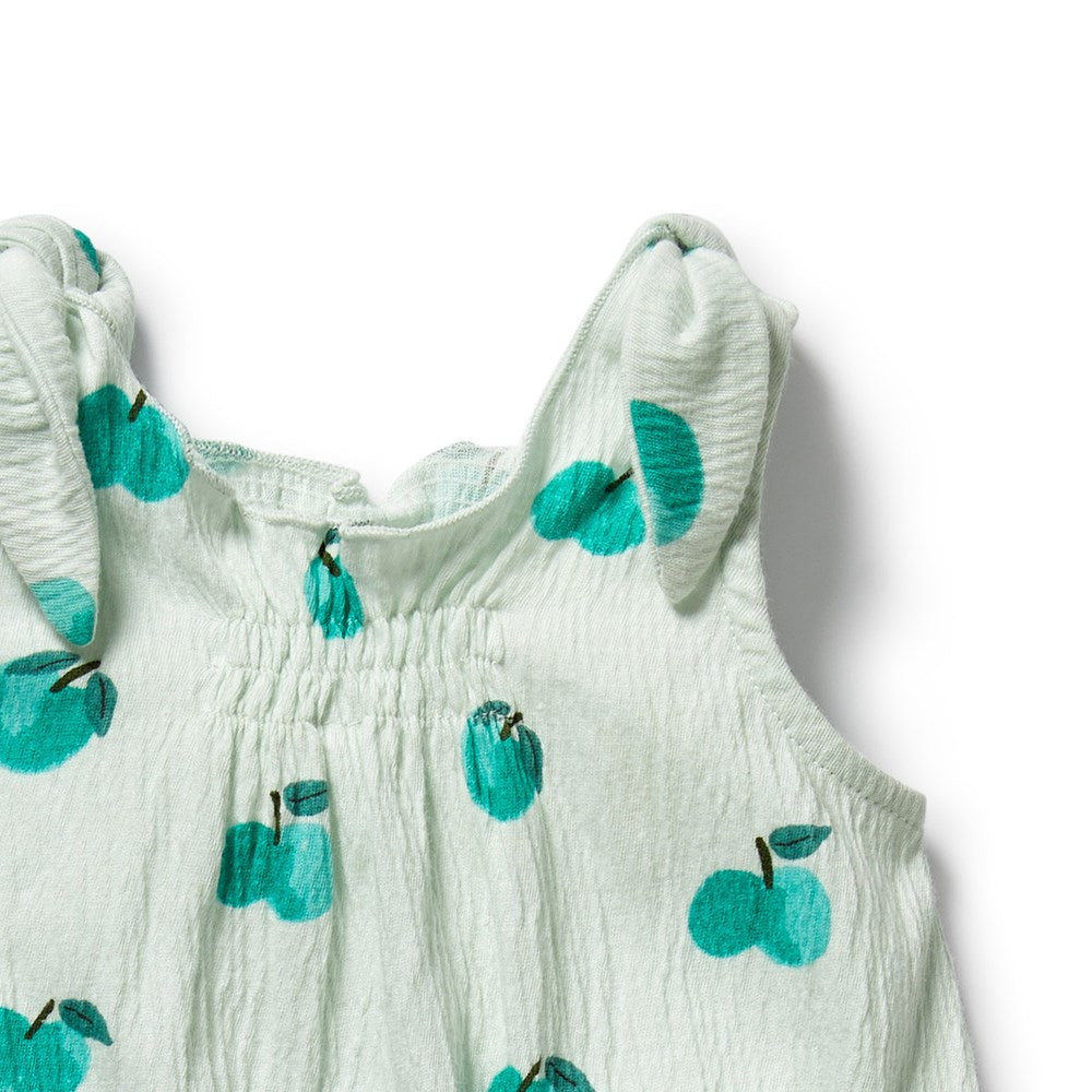 Apple Papple Organic Tie Playsuit