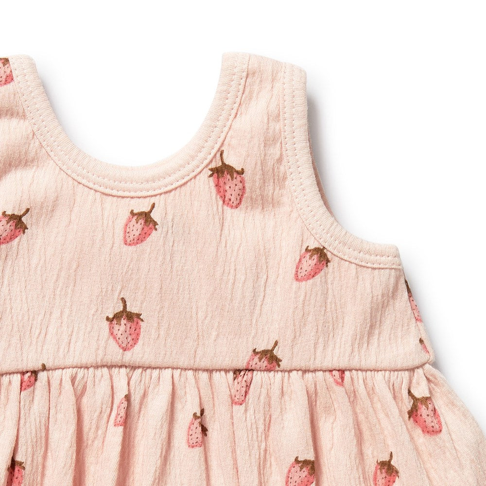 Strawberry Kisses Organic Ruffle Set