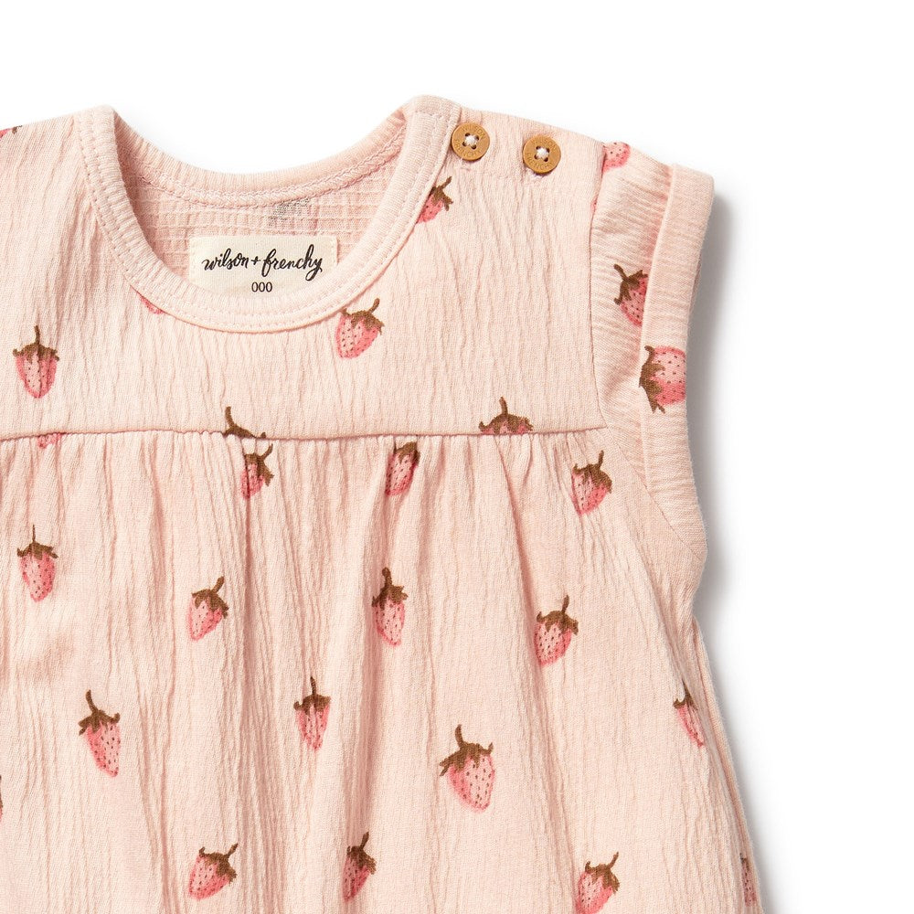 Strawberry Kisses Organic Growsuit