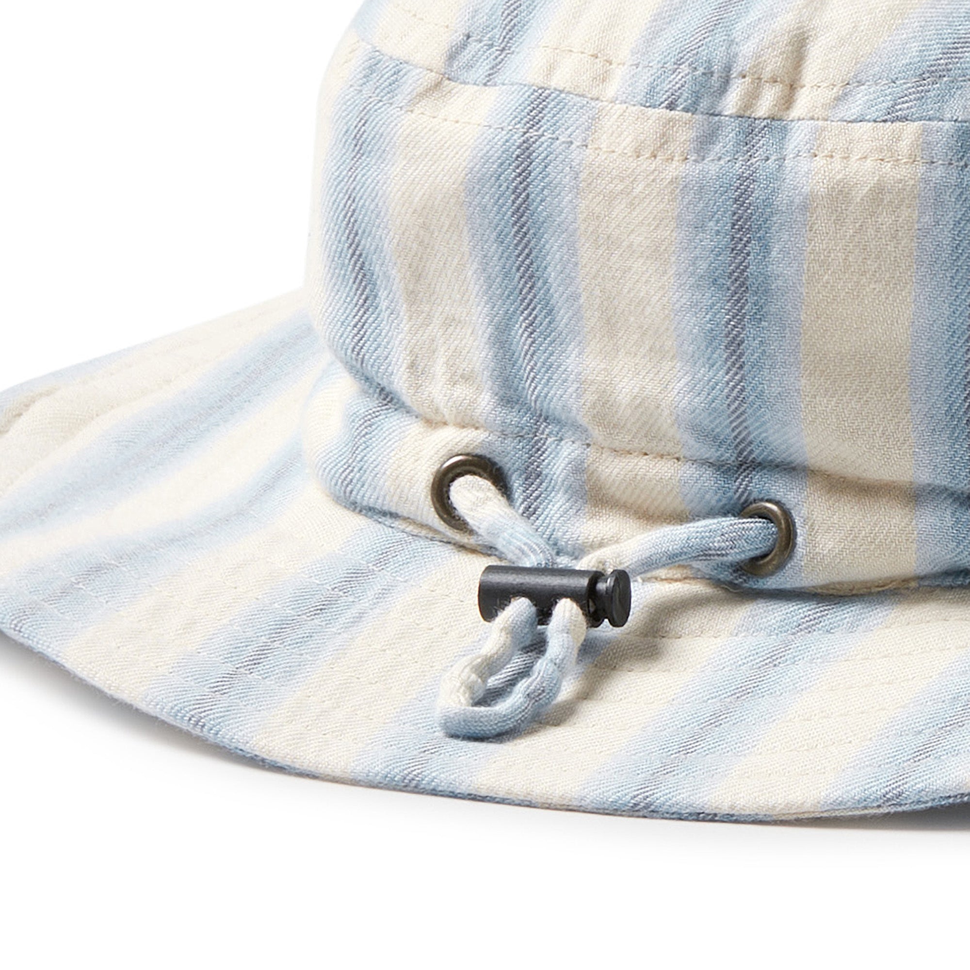 Deep Blue Stripe Organic Sun Hat