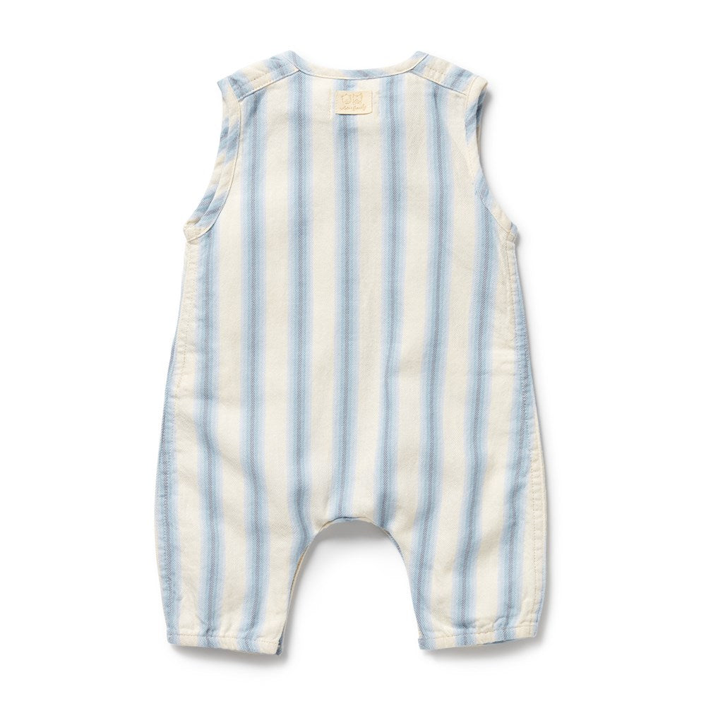 Deep Blue Stripe Organic Growsuit