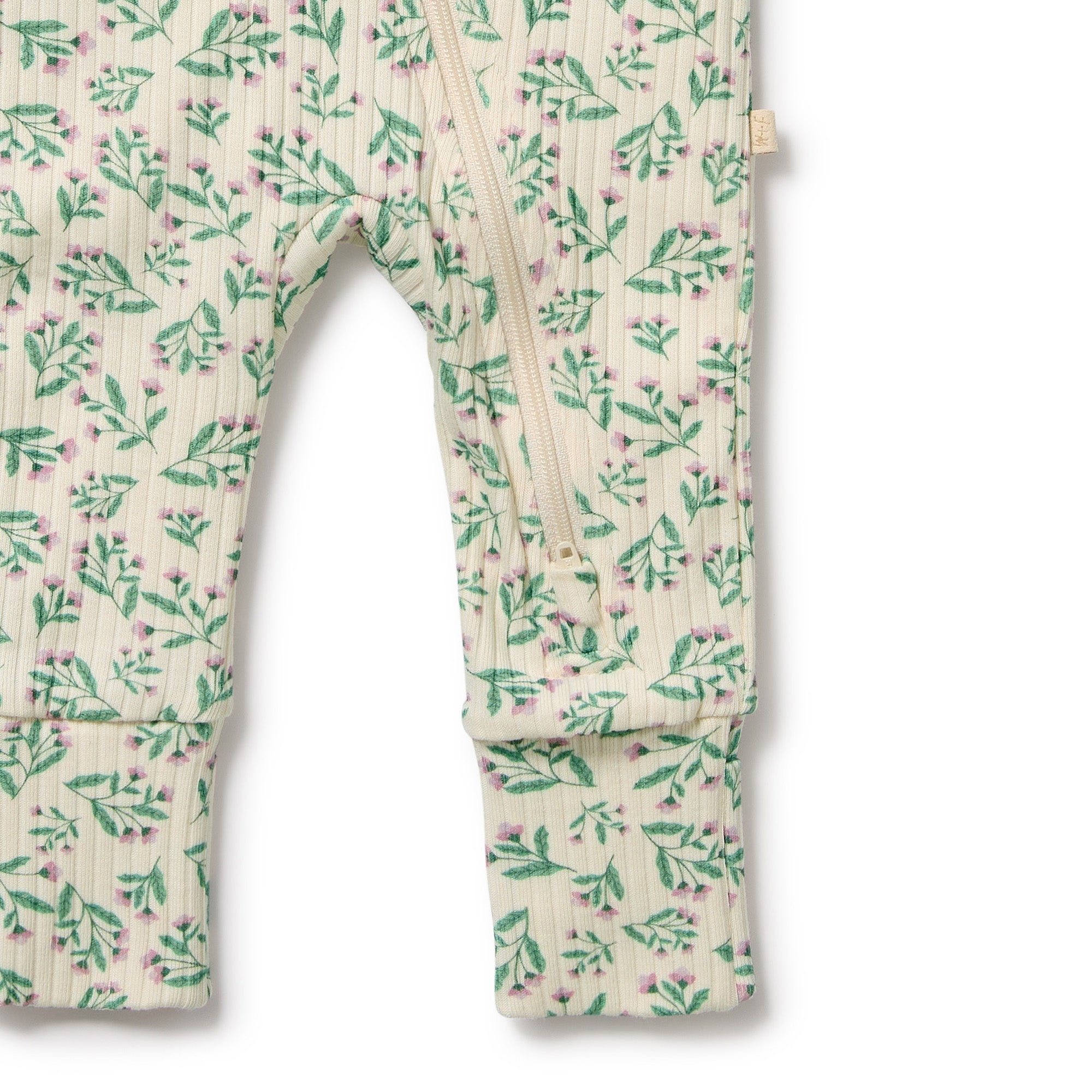 Periwinkle Organic Zipsuit with Feet