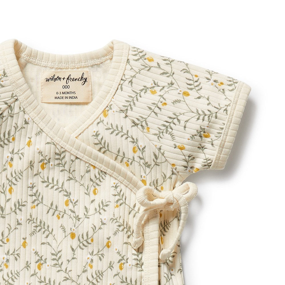 Lemon Leaf Organic Kimono Set