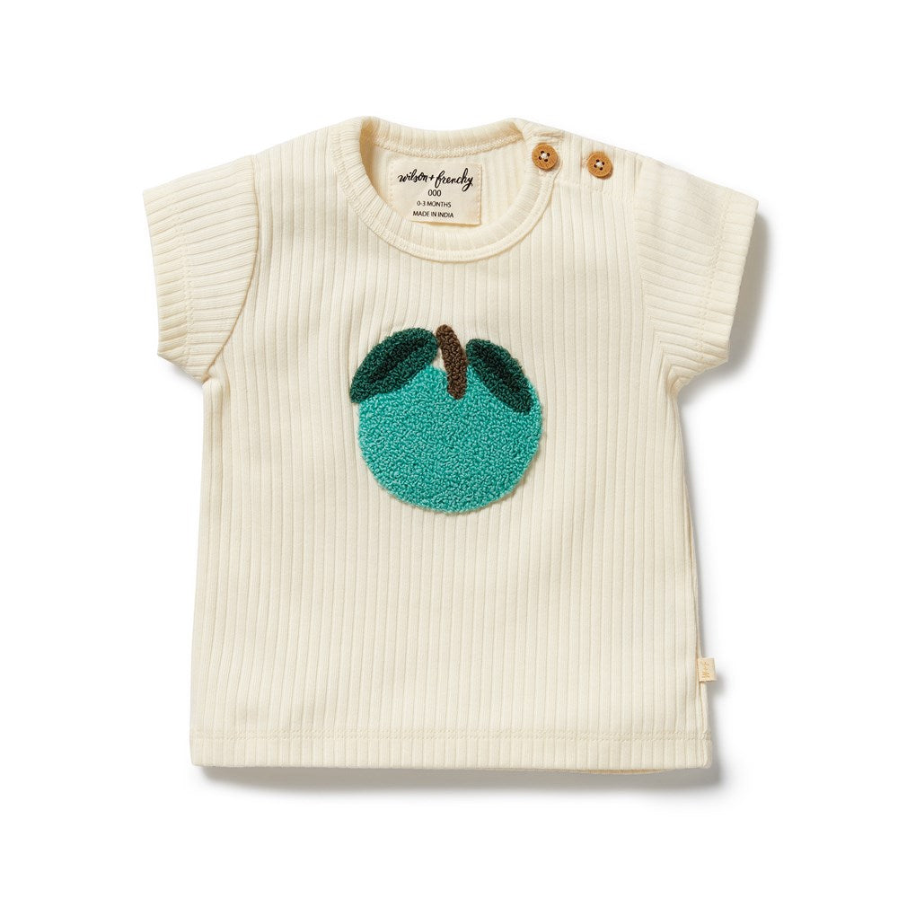 Apple Papple Embroidered Organic Tee