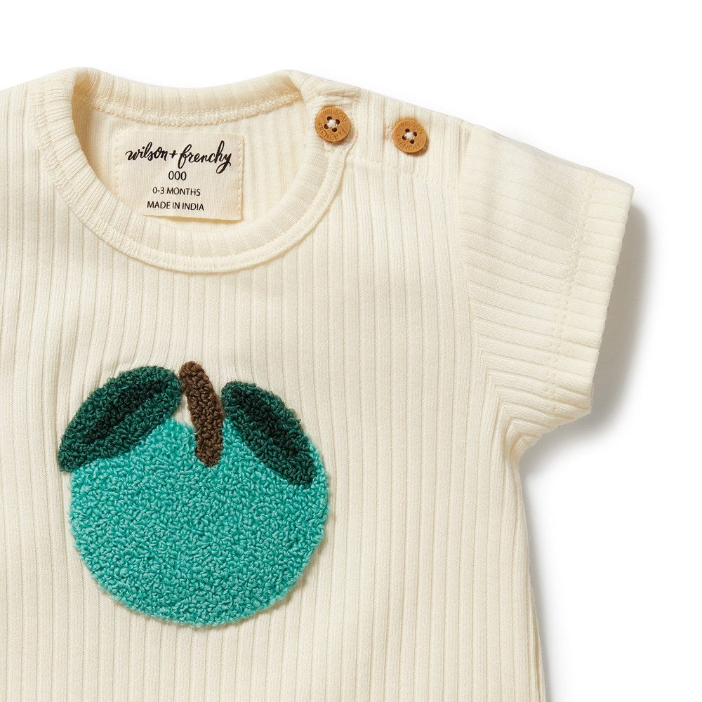 Apple Papple Embroidered Organic Tee