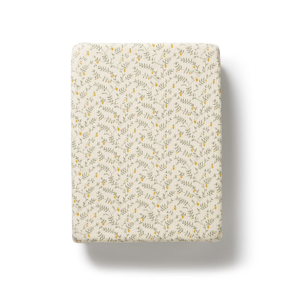 Lemon Leaf Organic Bassinet Sheet