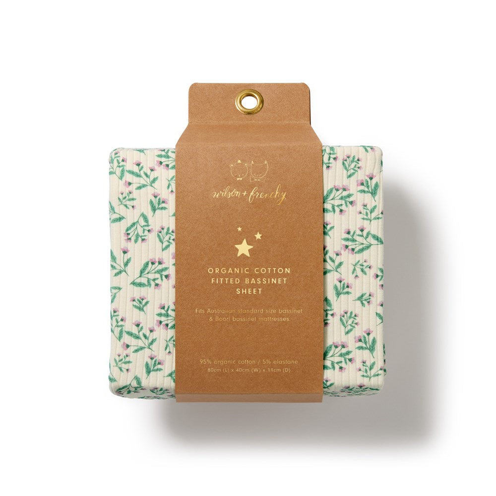 Periwinkle Organic Bassinet Sheet