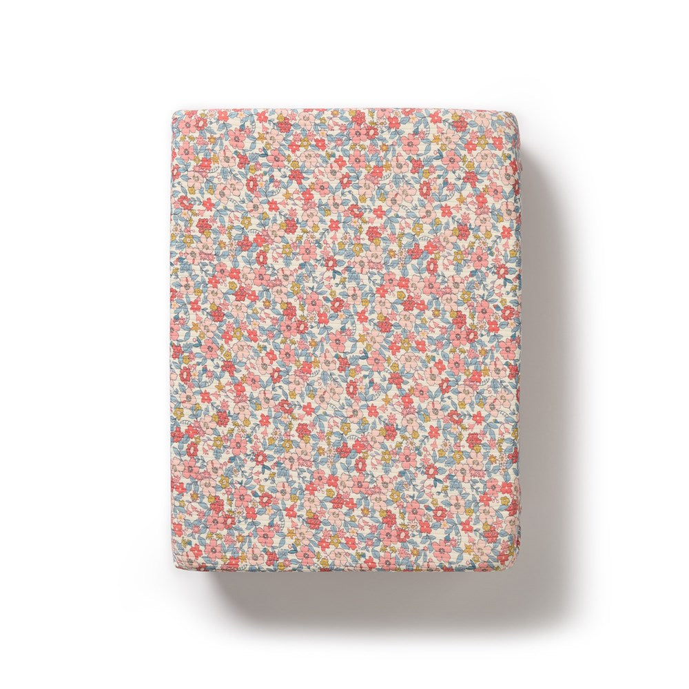 Summer Bloom Organic Bassinet Sheet