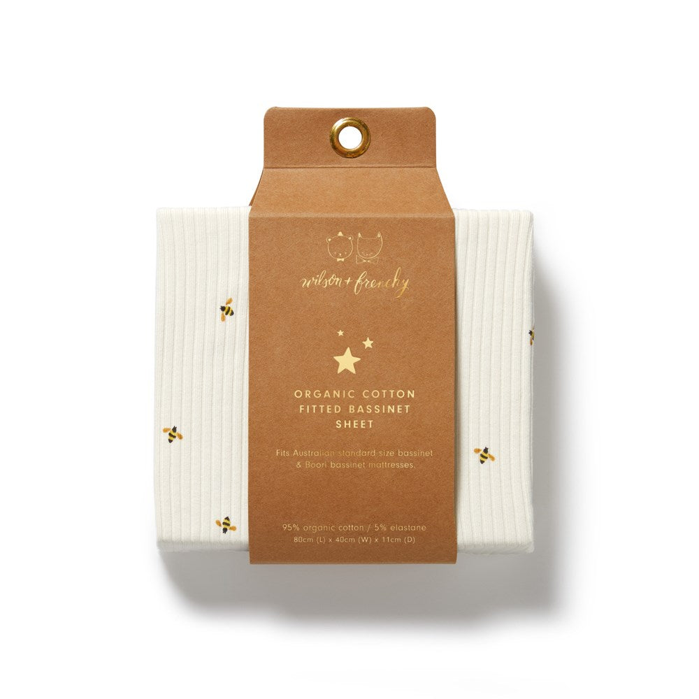 Bee Mine Organic Bassinet Sheet