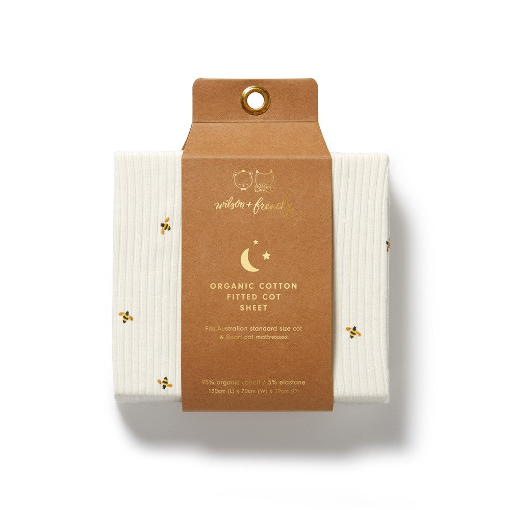 Bee Mine Organic Cot Sheet