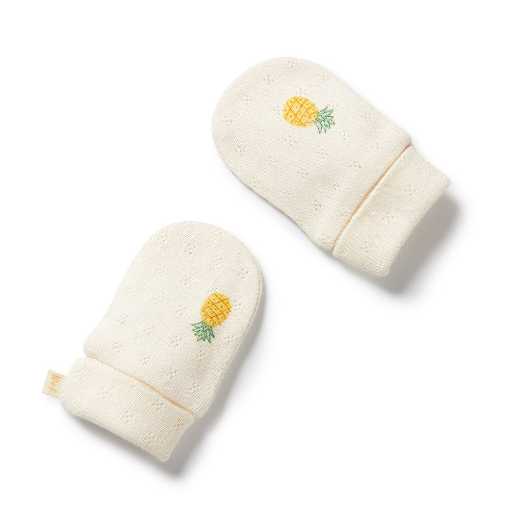 Piney Pals Organic Pointelle Mittens