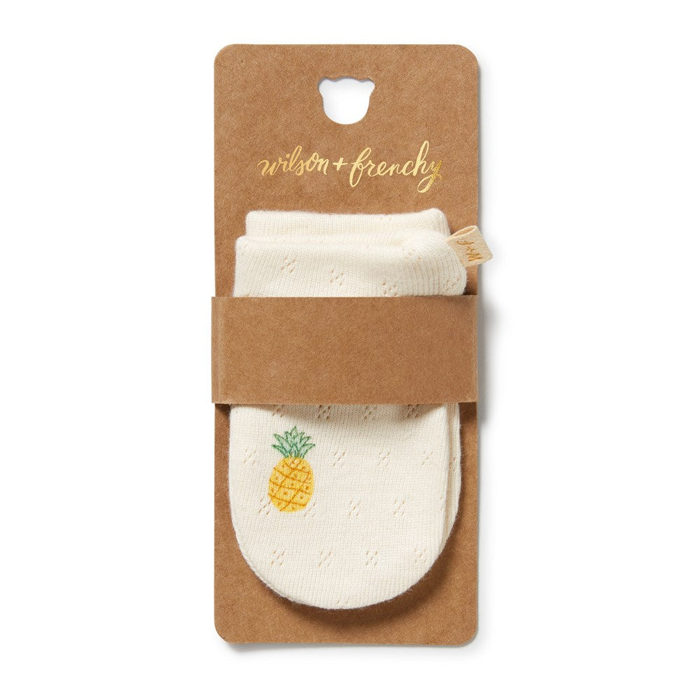 Piney Pals Organic Pointelle Mittens