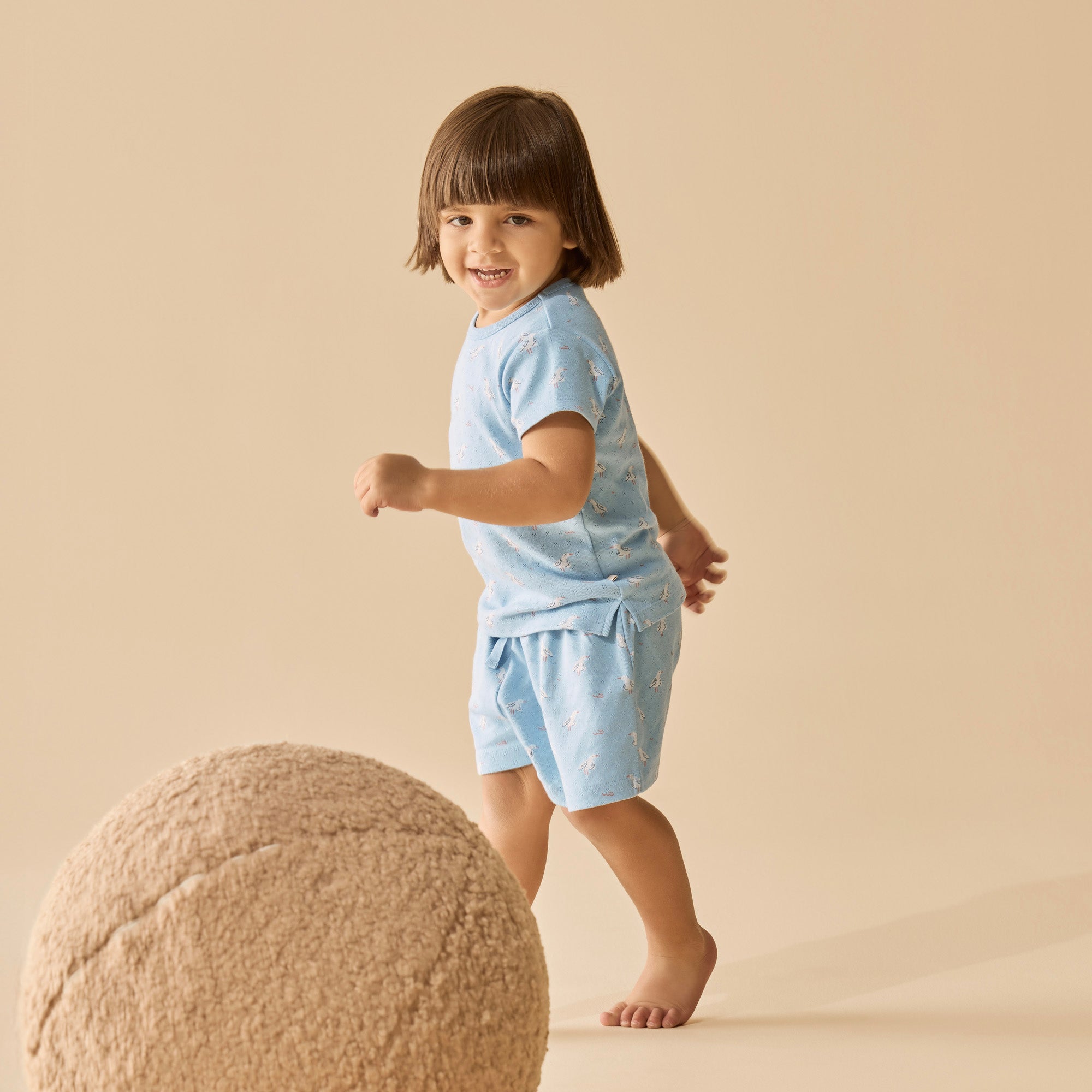 Sunny Seagulls Organic Pointelle Short Sleeved Pyjamas