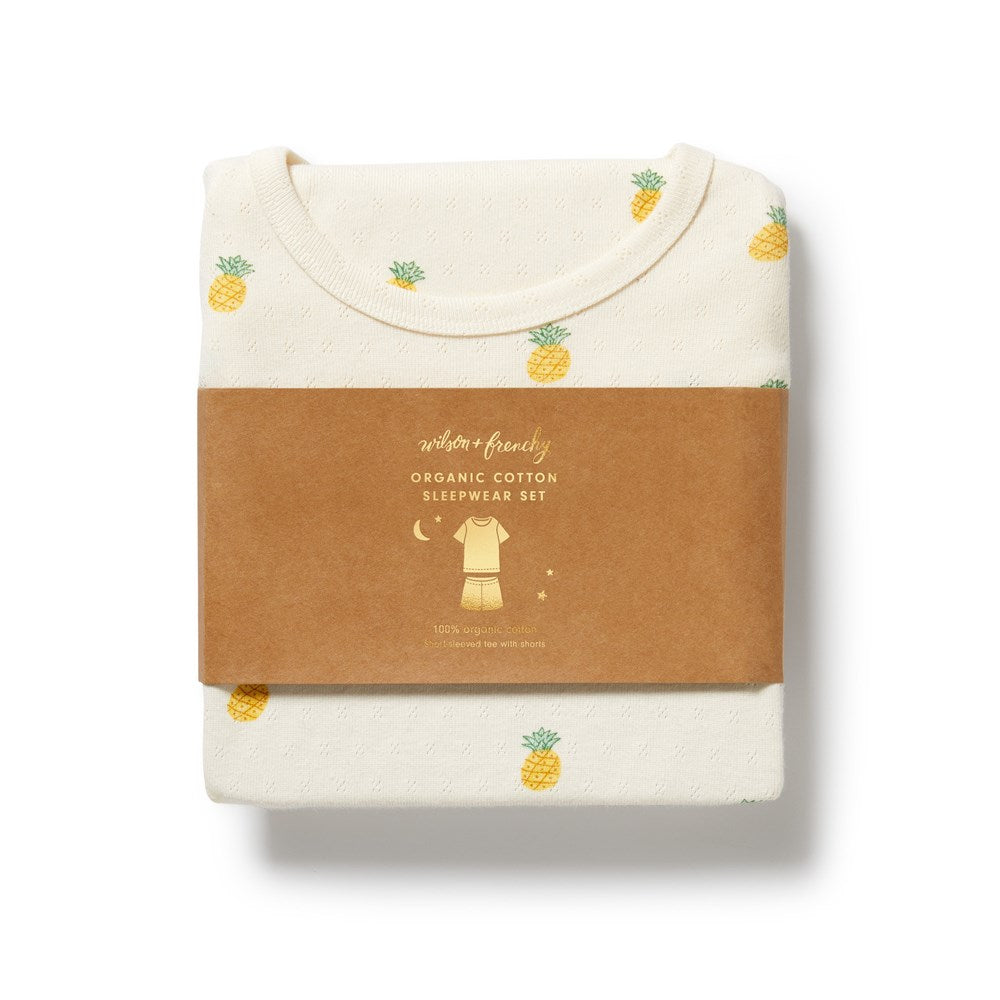 Piney Pals Organic Pointelle Short Sleeved Pyjamas