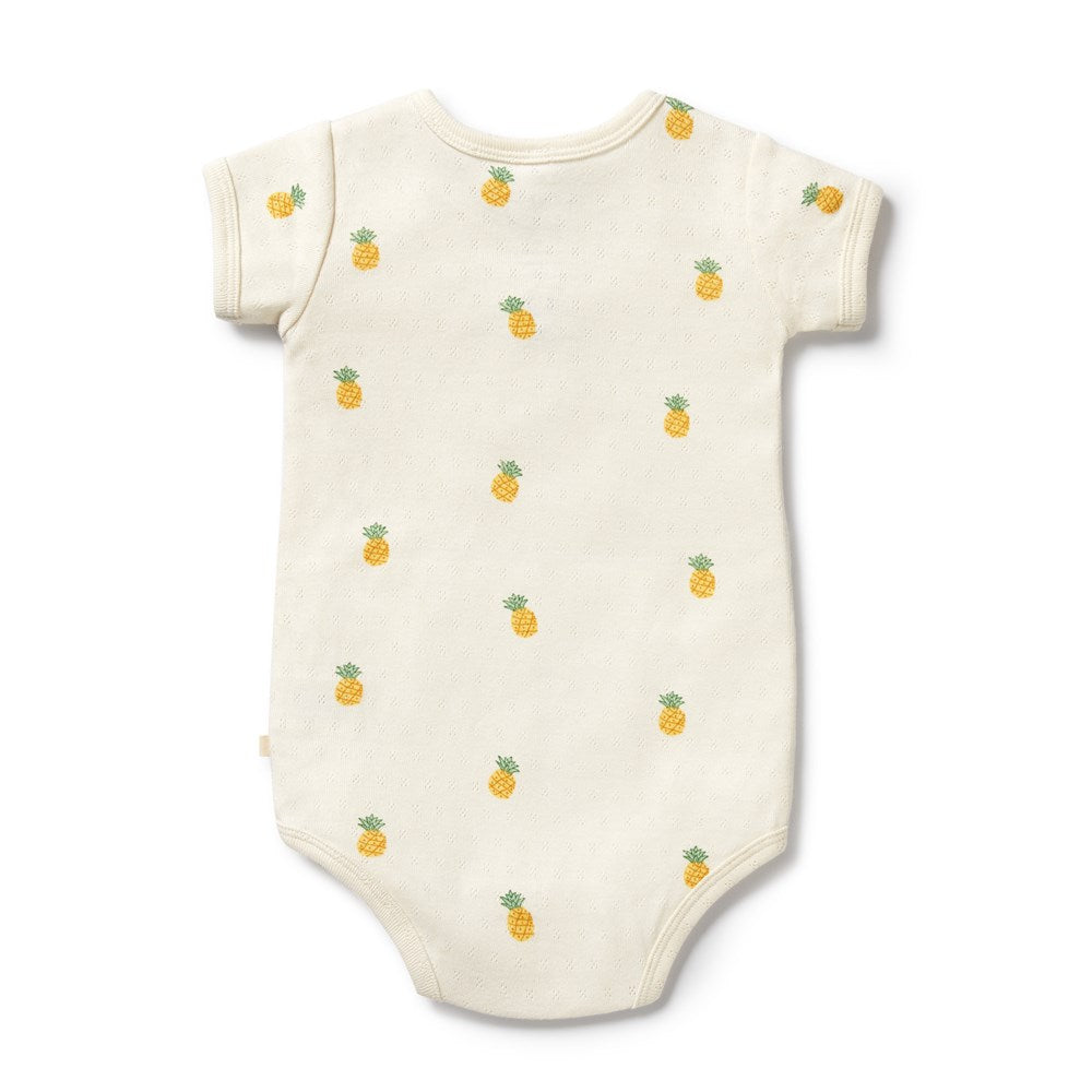 Piney Pals Organic Pointelle Henley Bodysuit