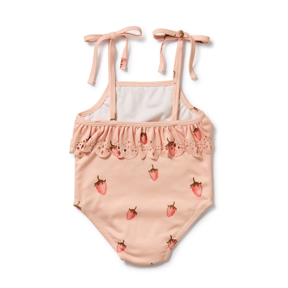 Strawberry Kisses Cutwork Swimsuit